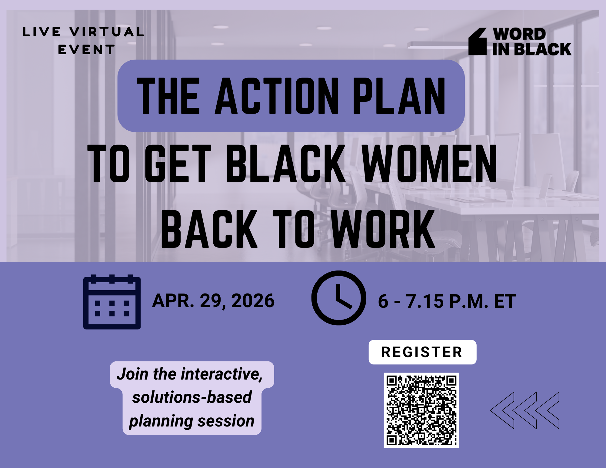 EVENT: The Action Plan to Get Black Women Back to Work